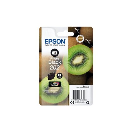 Epson 202 - 4.1 ml - foto černá - originální - blistr s RF / akustickým alarmem - inkoustová cartridge - pro Expression Premium