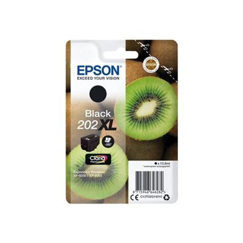 Epson 202XL - 13.8 ml - XL - černá - originální - blistr s RF / akustickým alarmem - inkoustová cartridge - pro Expression