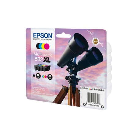 Epson 502XL Multipack - 4-balení - 28.4 ml - Vysoká kapacita - černá, žlutá, azurová, purpurová - originální - blistr s RF /
