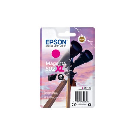 Epson 502XL - 6.4 ml - Vysoká kapacita - purpurová - originální - blistr s RF / akustickým alarmem - inkoustová cartridge - pro