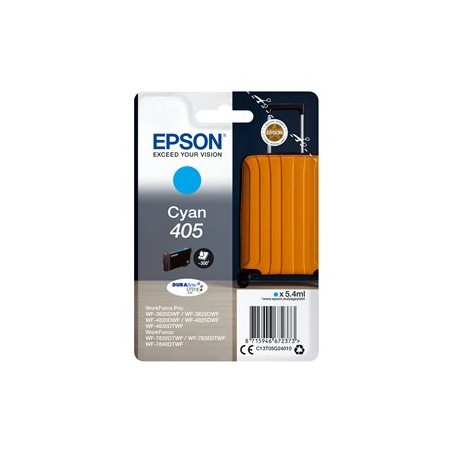 Epson 405 - 5.4 ml - azurová - originální - blistr s RF / akustickým alarmem - inkoustová cartridge - pro WorkForce WF-7310