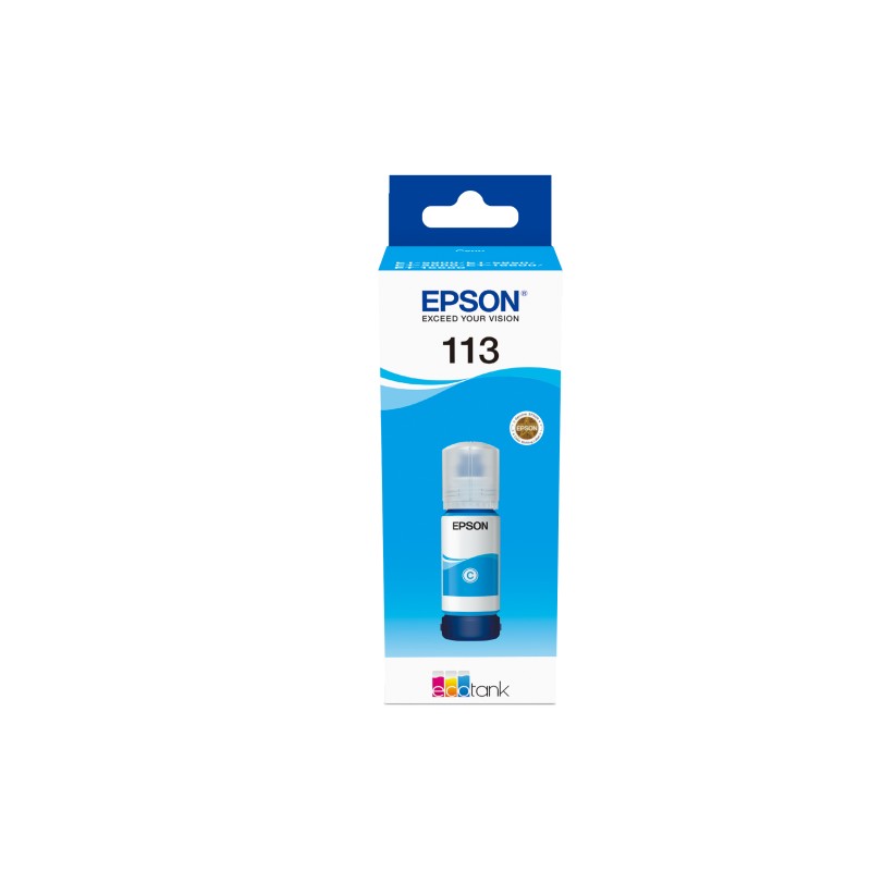 Epson EcoTank 113 - 70 ml - azurová - originální - doplnění inkoustu - pro EcoTank ET-16150, 16650, 5150, 5170, 5800, 5850