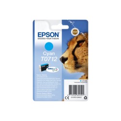Epson T0712 - 5.5 ml - azurová - originální - blistr s RF / akustickým alarmem - inkoustová cartridge - pro Stylus DX9400