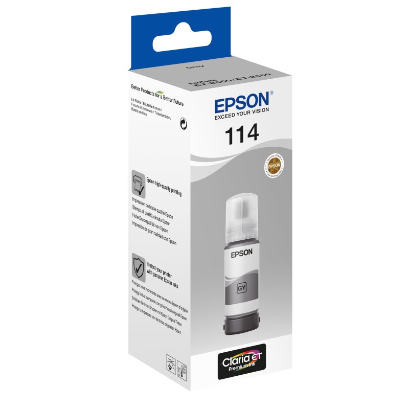 Epson EcoTank 114 - 70 ml - šedá - originální - doplnění inkoustu - pro EcoTank ET-8500, ET-8550