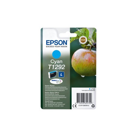 Epson T1292 - Velikost L - azurová - originální - blistr s RF / akustickým alarmem - inkoustová cartridge - pro Stylus SX230
