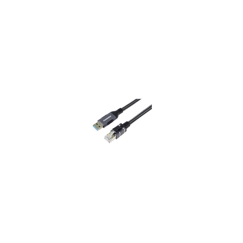 PremiumCord Ethernetový kabel USB3.2 na LAN RJ45 10/100/1000, 3m