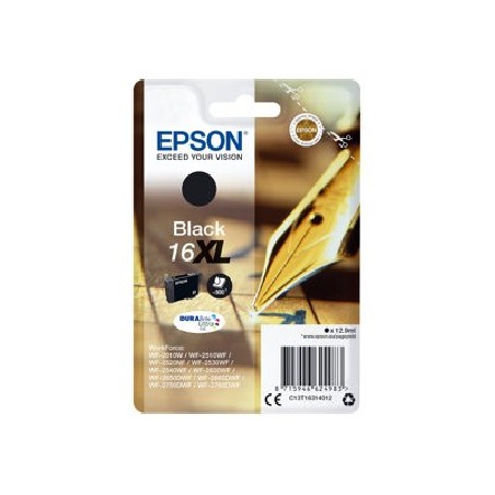 Epson 16XL - 6.5 ml - XL - černá - originální - blistr s RF / akustickým alarmem - inkoustová cartridge - pro WorkForce