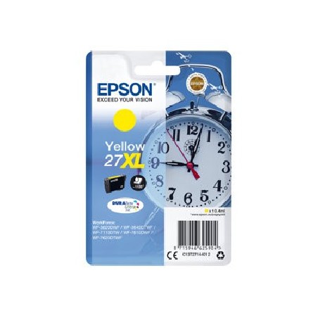 Epson 27XL - XL - žlutá - originální - blistr s RF alarmem - inkoustová cartridge - pro WorkForce WF-3620, WF-3640, WF-7110