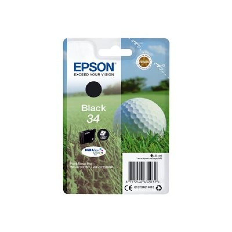 Epson 34 - 6.1 ml - černá - originální - blistr s RF / akustickým alarmem - inkoustová cartridge - pro WorkForce Pro