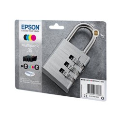 Epson 35 Multipack - 4-balení - černá, žlutá, azurová, purpurová - originální - blistr s RF / akustickým alarmem - inkoustová
