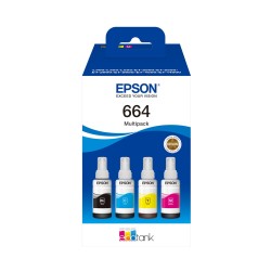 Epson EcoTank 664 - 4-balení - černá, žlutá, azurová, purpurová - originální - doplnění inkoustu - pro Epson L380, L395, L495