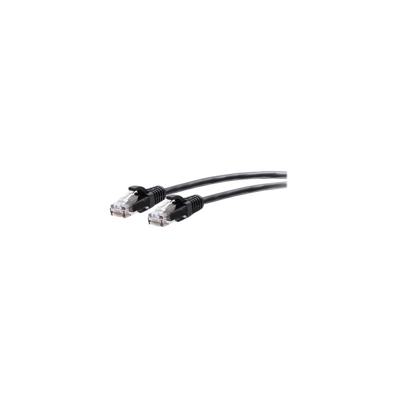 C2G 1ft (0.3m) Cat6a Snagless Unshielded (UTP) Slim Ethernet Network Patch Cable - Black - Patch kabel - RJ-45 (M) do RJ-45 (M)