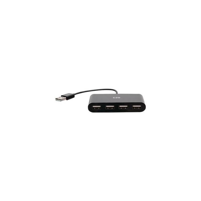 C2G 4-Port USB Hub - USB 2.0 Hub - USB Multiport Hub - 480Mbps - Rozbočovač - 4 x USB 2.0 - desktop