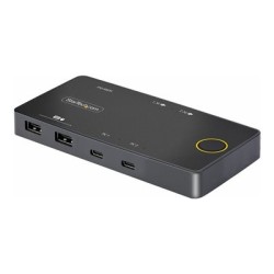 StarTech.com 2-Port USB-C KVM Switch, Single-4K 60Hz HDMI Monitor, Dual-100W Power Delivery Pass-through Ports, Bus Powered