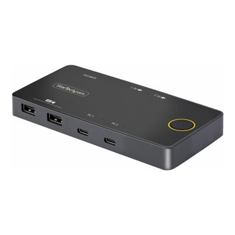 StarTech.com 2-Port USB-C KVM Switch, Single-4K 60Hz HDMI Monitor, Dual-100W Power Delivery Pass-through Ports, Bus Powered