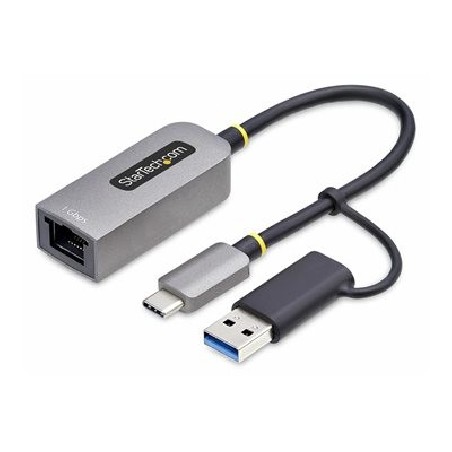 StarTech.com USB-C to Ethernet Adapter w/USB-A Adapter, Realtek RTL8153B - Síťový adaptér - USB-C 3.2 Gen 1 - Gigabit Ethernet