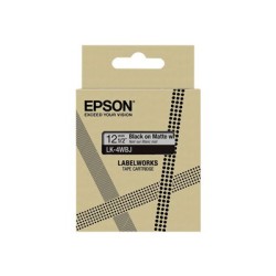 Epson LabelWorks LK-4WBJ - Černá na matné bílé - Role (1,2 cm x 8 m) 1 kazeta/y závěsný box - pásková kazeta - pro LabelWorks