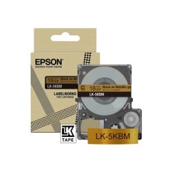 Epson LabelWorks LK-5KBM - Černá na metalické zlaté - Role (1,8 cm x 9 m) 1 kazeta/y závěsný box - pásková kazeta - pro