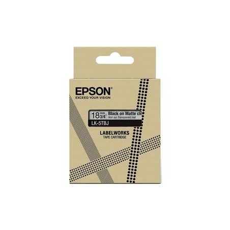 Epson LabelWorks LK-5TBJ - Černá na matné průhledné - Role (1,8 cm x 8 m) 1 kazeta/y závěsný box - pásková kazeta - pro
