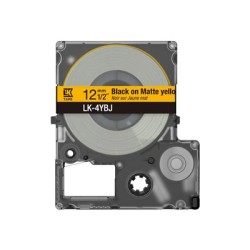 Epson LabelWorks LK-4YBJ - Černá na matné žluté - Role (1,2 cm x 8 m) 1 kazeta/y závěsný box - pásková kazeta - pro LabelWorks
