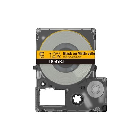 Epson LabelWorks LK-4YBJ - Černá na matné žluté - Role (1,2 cm x 8 m) 1 kazeta/y závěsný box - pásková kazeta - pro LabelWorks