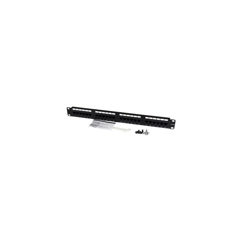 StarTech.com 24 Port 1U Rackmount Cat 6 110 Patch Panel - 24 port Network Patch Panel - RJ45 Ethernet 110 type Rack Mount Patch