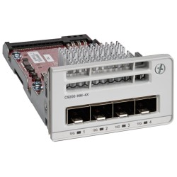 Cisco Catalyst 9200 Series Network Module - Expanzní modul - 10 Gigabit SFP+ x 4 - pro P/N: C9200-24PXG-10E, C9200-24T-10A