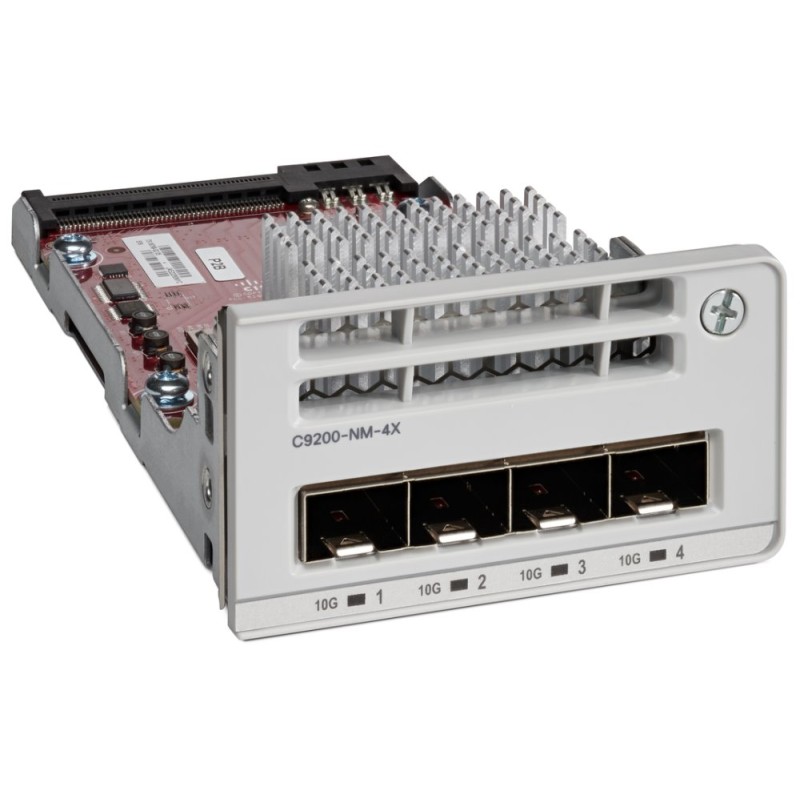 Cisco Catalyst 9200 Series Network Module - Expanzní modul - 10 Gigabit SFP+ x 4 - pro P/N: C9200-24PXG-10E, C9200-24T-10A
