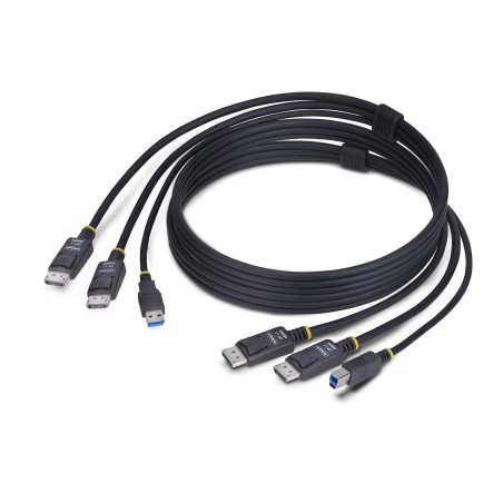 StarTech.com 6ft (1.8m) Dual-DisplayPort and USB 5Gbps KVM Cable - Kabel klávesnice / videa / myši (KVM) - USB typ A