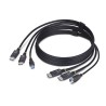 StarTech.com 6ft (1.8m) Dual-DisplayPort and USB 5Gbps KVM Cable - Kabel klávesnice / videa / myši (KVM) - USB typ A
