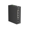 D-Link DIS 100G-06P - Prepínac - prumyslový - nerízený - 4 x 10/100/1000 (PoE) + 2 x gigabitu SFP - lze montovat na konzolu DIN
