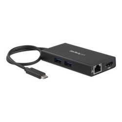 StarTech.com USB-C Multiport Adapter, USB-C Travel Docking Station with 4K HDMI, 60W Power Delivery Pass-Through, Ethernet