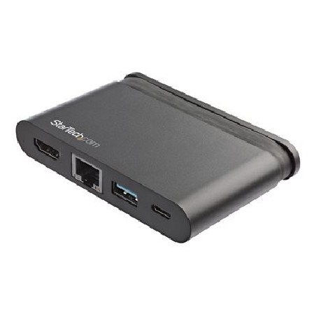 StarTech.com USB C Multiport Adapter, USB-C Travel Mini Dock to 4K HDMI with 100W PD 3.0 Pass-Through, USB-A USB-C, Gigabit