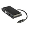StarTech.com USB C Multiport Adapter, Mini USB-C Dock with Single Monitor VGA 1080p Video, 60W Power Delivery Passthrough, USB