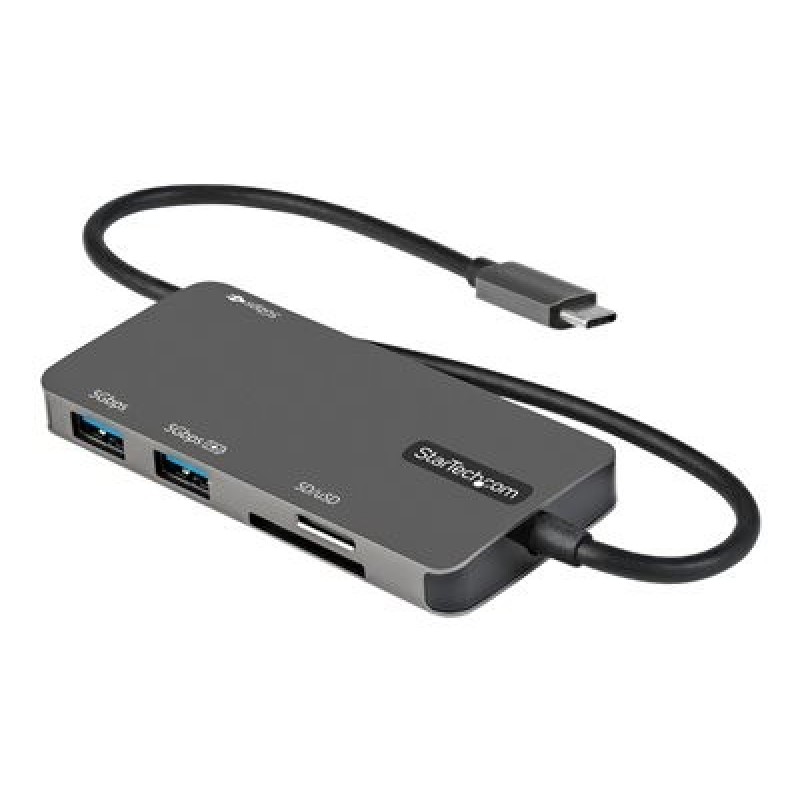 StarTech.com USB C Multiport Adapter, USB-C to 4K 30Hz HDMI, 100W Power Delivery Pass-through, SD/MicroSD Slot, 3-Port USB 3.0