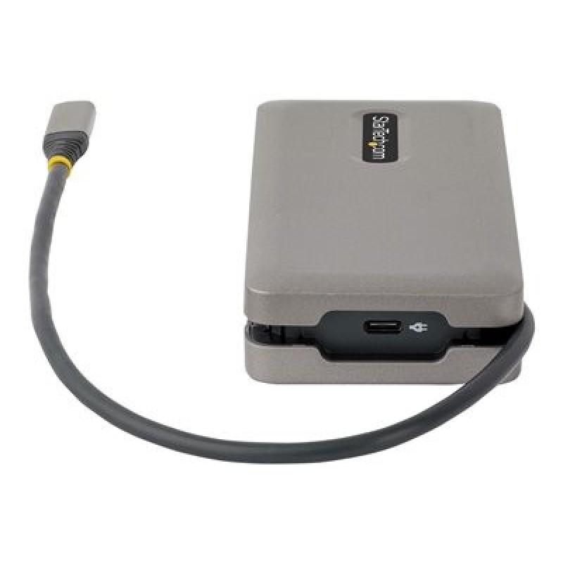 StarTech.com USB-C Multiport Adapter, HDMI/VGA, 4K 60Hz Video, 3-Port USB Hub, 100W Power Delivery Pass-Through, GbE, USB
