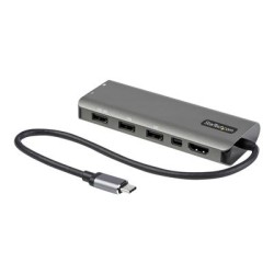 StarTech.com USB C Multiport Adapter, USB-C to HDMI or Mini DisplayPort 4K 60Hz, 100W Power Delivery Pass-Through, 4-Port