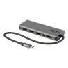 StarTech.com USB C Multiport Adapter, USB-C to HDMI or Mini DisplayPort 4K 60Hz, 100W Power Delivery Pass-Through, 4-Port