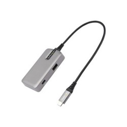 StarTech.com USB C Multiport Adapter, USB-C to 4K 60Hz HDMI 2.0, 100W Power Delivery Pass-through (PD 3.0), 3-Port 10Gbps USB