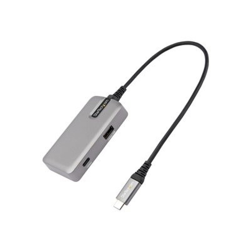 StarTech.com USB C Multiport Adapter, USB-C to 4K 60Hz HDMI 2.0, 100W Power Delivery Pass-through (PD 3.0), 3-Port 10Gbps USB
