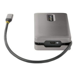 StarTech.com USB-C Multiport Adapter, 4K 60Hz HDMI/DP Video, 3-Port USB Hub, 100W Power Delivery Pass-Through, GbE, USB Type-C