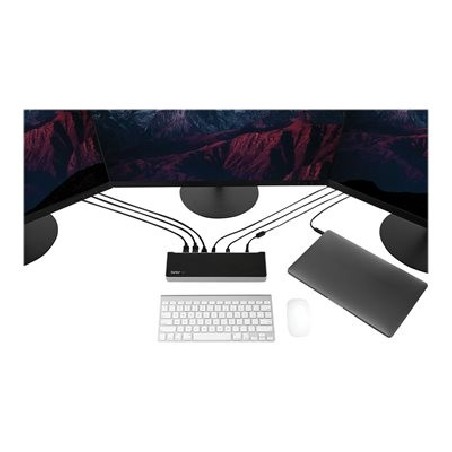 StarTech.com USB-C Dock, 4K Triple Monitor USB Type-C Docking Station with Dual DisplayPort & HDMI, 100W Power Delivery +