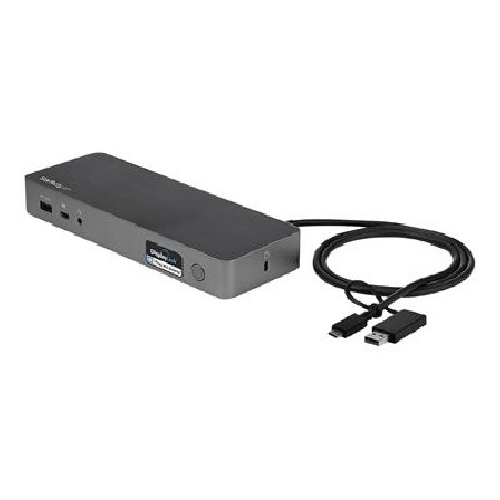 StarTech.com USB-C & USB-A Dock, Hybrid Universal Laptop Docking Station with Dual Monitor Display 4K 60Hz HDMI & DisplayPort