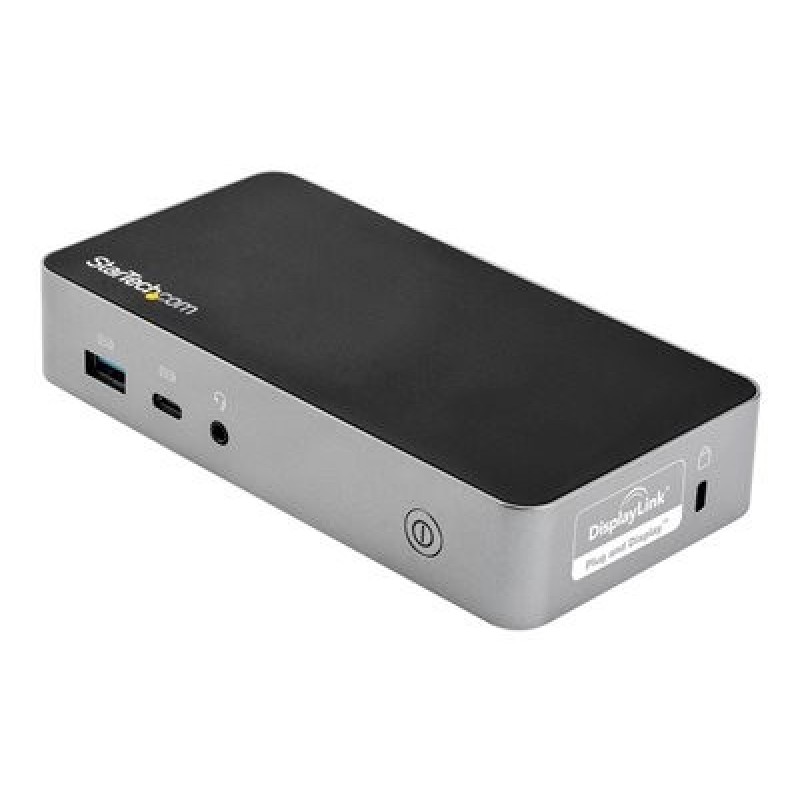StarTech.com USB-C Dock, Dual Monitor 1080p HDMI Laptop Docking Station, 60W Power Delivery, 1x USB-C, 3x USB-A, Ethernet, Dual