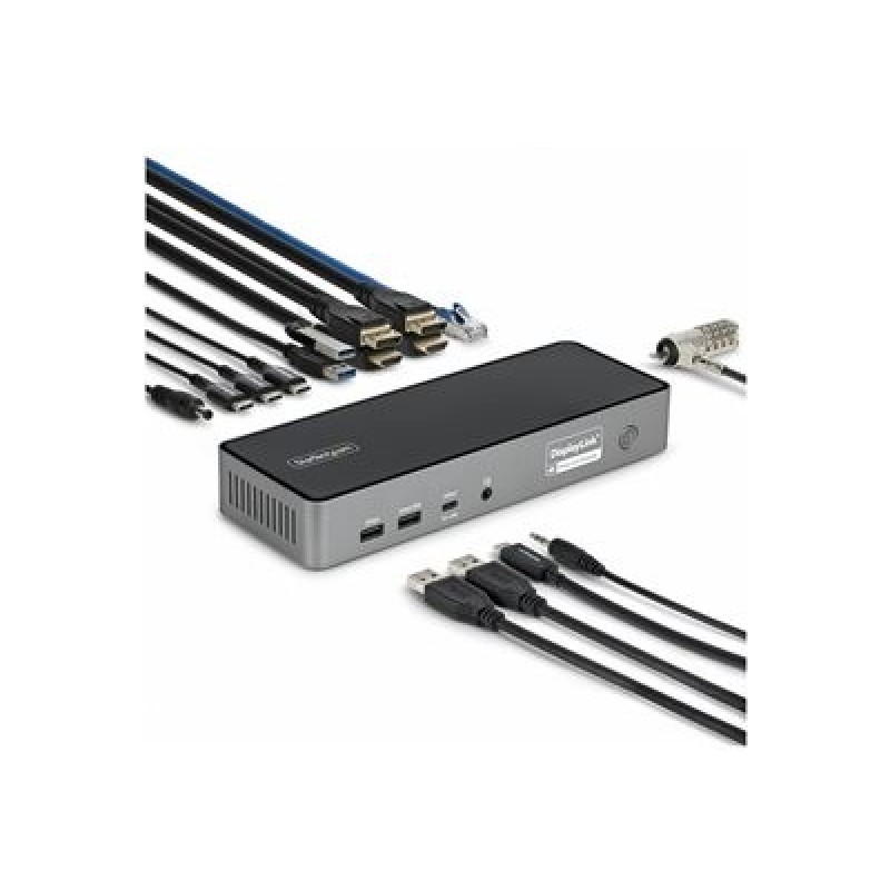 StarTech.com - Dokovací stanice - pro laptop - USB-C - 2 x DP, 2 x HDMI, USB-C - 2.5GbE - 140 Watt - kompatibilní s TAA
