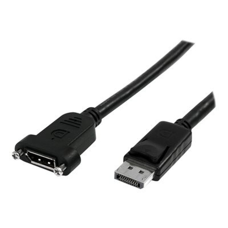 StarTech.com 3 ft / 91 cm 20 pin DP DisplayPort Extension Panel Mount Cable - DisplayPort to DisplayPort - Male to Female