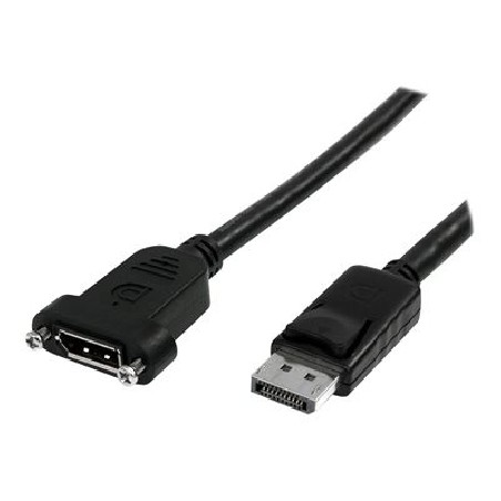 StarTech.com 3 ft / 91 cm 20 pin DP DisplayPort Extension Panel Mount Cable - DisplayPort to DisplayPort - Male to Female