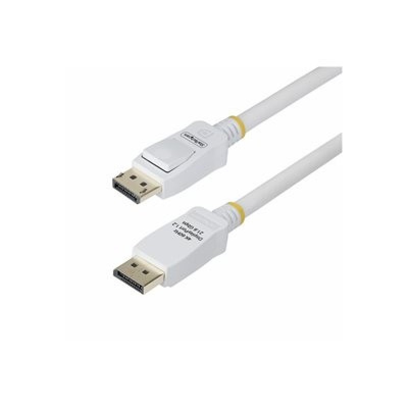 StarTech.com 10ft White VESA Certified DisplayPort 1.2 Cable with Latches - Kabel DisplayPort - DisplayPort (M) s jazýckem do