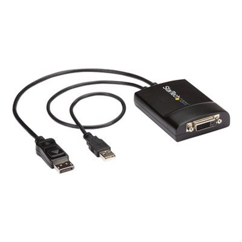 StarTech.com DisplayPort to DVI Adapter - Dual-Link - Active DVI-D Adapter for Your Monitor / Display - USB Powered - 2560x1600