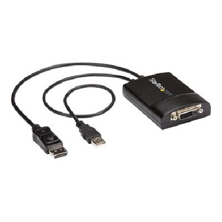 StarTech.com DisplayPort to DVI Adapter - Dual-Link - Active DVI-D Adapter for Your Monitor / Display - USB Powered - 2560x1600